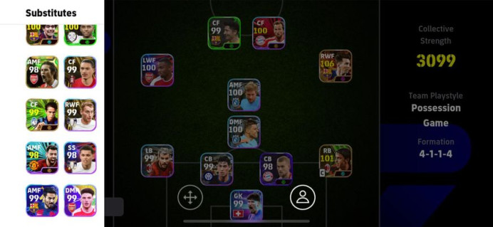 3099 Strength/Big Time Messi 106-Epic(Neymar Jr,Maradonna,Rocisky,Costacurta)-Special Card(Kane 100,Inzaghi,Rashford,Muller,Kubo,Garnacho-EF51
