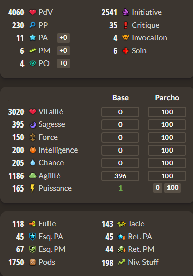 Hellmina : Stuff Panda Agilité Lvl 198 Pvm