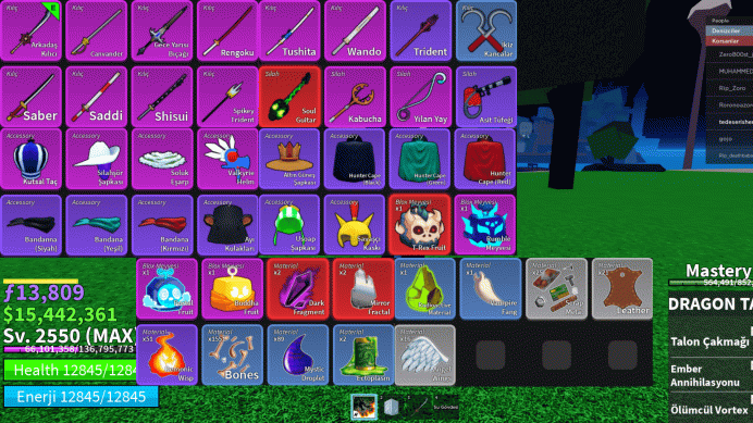 Frutas Blox | Max LVL + SG + TREX + dragón