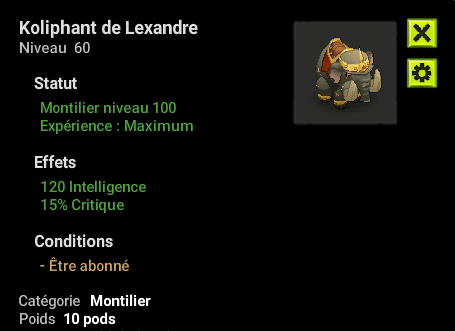 Hellmina : Koliphant de Lexandre lvl 100 + Top Bonus - Delivery 5 minutes 