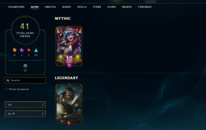 NA/42 SKIN/BE:13.2K/3 HONOR 5 TOKEN/FULL ACCESS/LIFE TIME WARRANTY/