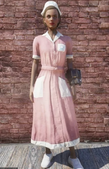 Asylun Worker Uniform Pink+hat [apparel]