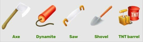 Clearing Land Tools [Saws - Axes - Shovels-Dynamite-TnT] 1000 of your Choice"FAST DELIVERY"