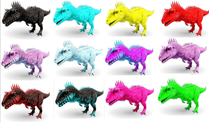 Official Pve Lv1 Color Carcharodontosaurus Clone
