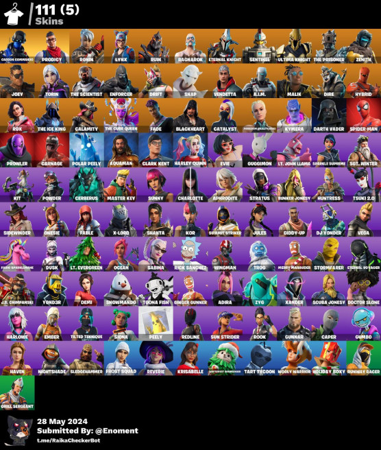 [PC/XBOX/NINTENDO] 111 SKINS FA // PRODIGY // HARLEY QUINN // SPARKLE SUPREME // RICK SANCHEZ  Y66