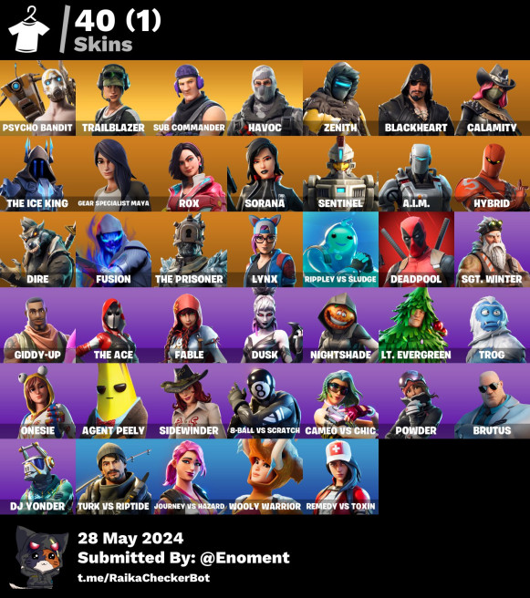[PC/XBOX/NINTENDO/PSN] 40 skins () Psycho Bandit / Havoc / Trailblazer / Freestylin' JK26