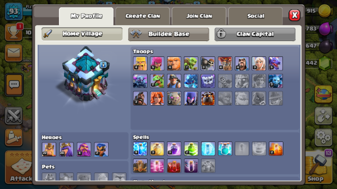 TH13/LVL93/HERO 22-28-11-2/WALL LVL 10-11/442 GEMS №2580