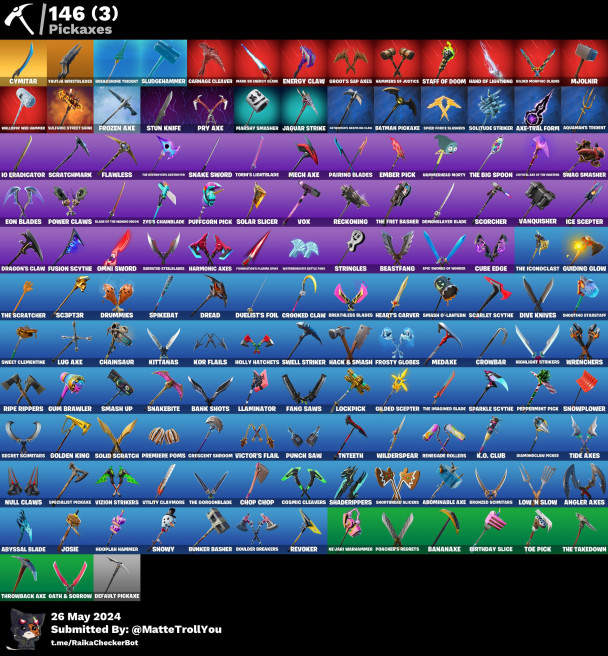 [PC ONLY] 155 skins | IKONIK | Fishstick (World Cup) | Sultura | Fusion | Valeria | Ronin | Raz | Singularity | Lynx | Ruin | Sentinel | 50 VB
