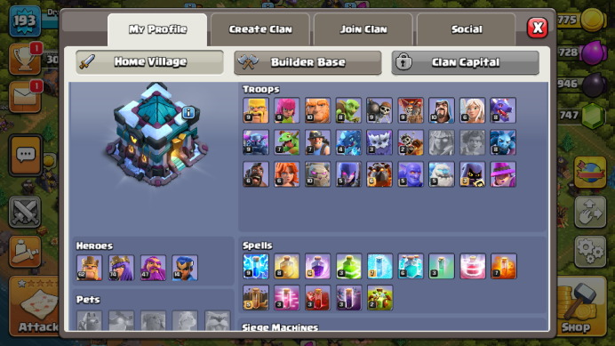 TH13/LVL193/HERO 62-74-47-14/WALL LVL 14/1747 GEMS №2612