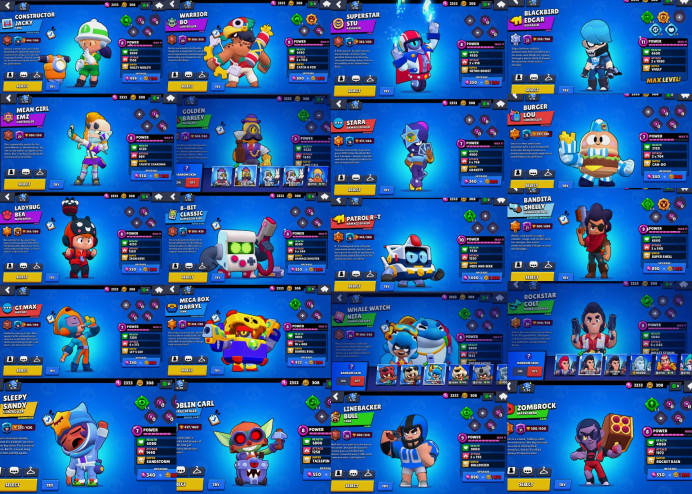 18K CUPS/ 46 BRAWLERS/ 2 LEGENDARY/ SANDY/ CROW/ 24 SKINS/ NO PASSENGERS/ 30 GEMS/ FULL ACCESS + LIFETIME WARRANTY/ INSTANT DELIVERY/ 100% SAFE