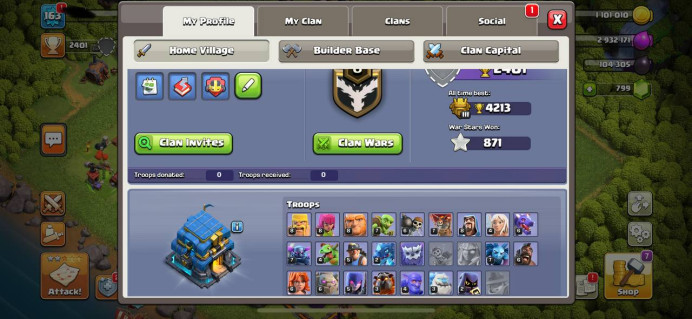 Clash of Clans Account Supercell ID FORSALE__level 163 _ TH 12 #CC91