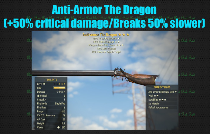 Anti-Armor The Dragon (+50% critical damage/Breaks 50% slower)