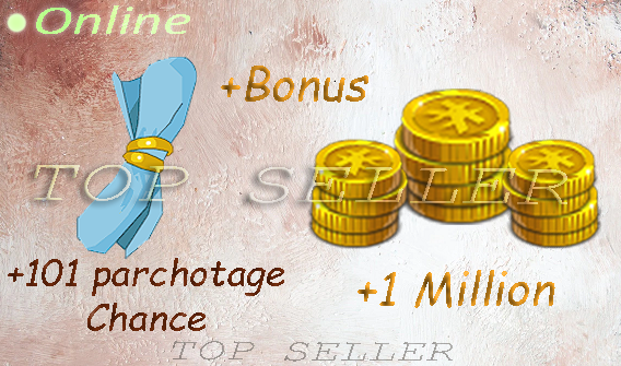 Boune : +101 Parchotage Chance + 1 000 000 kamas + bonus - Delivery 5 minutes