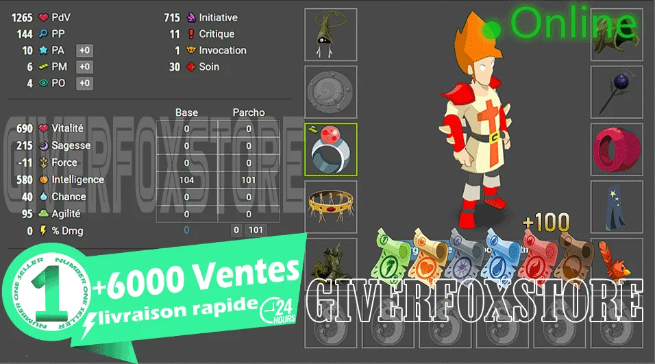  Boune>[ Panoplie lvl 105 feu ] + BONUS