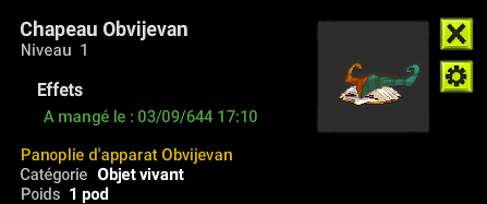 Tylezia : Chapeau Obvijevan lvl 20 + Top Bonus - Delivery 5 minutes 