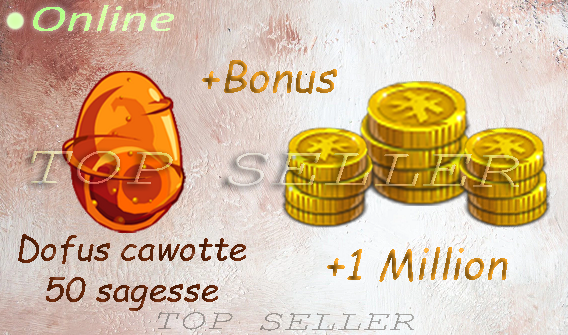 Dofus Cawotte +50 En sagesse + 1 000 000 Kamas + Bonus - Delivery 5 minutes . [Boune.Top Seller ]