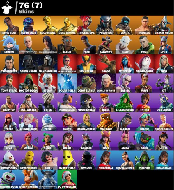 Le compte fortnite de Travis Scott