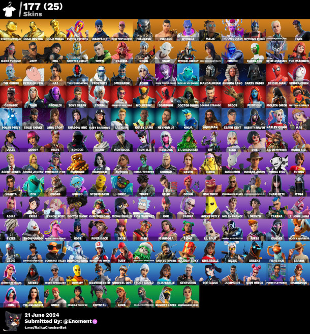 [PC/PSN/XBOX/NINTENDO] 177 skins ()Backlash .  og stw |  Rian / DZz30