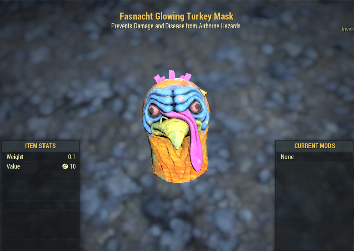 Fasnacht Glowing Turkey Mask