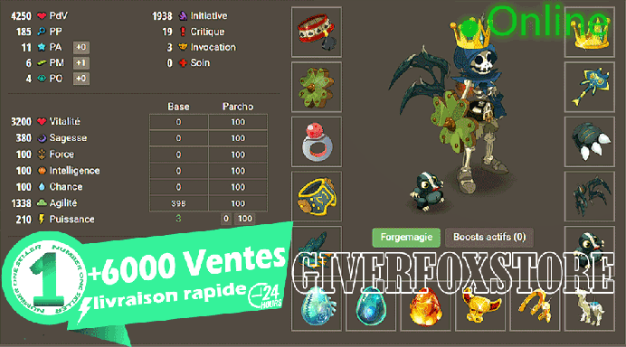 Orukam>[ Panoplie lvl 200 air ] + 15,000,000 Kamas +BONUS