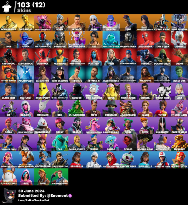 [PC/PSN/XBOX/NINTENDO] 103 skins ()Spider-Man / Ravenpool CD14