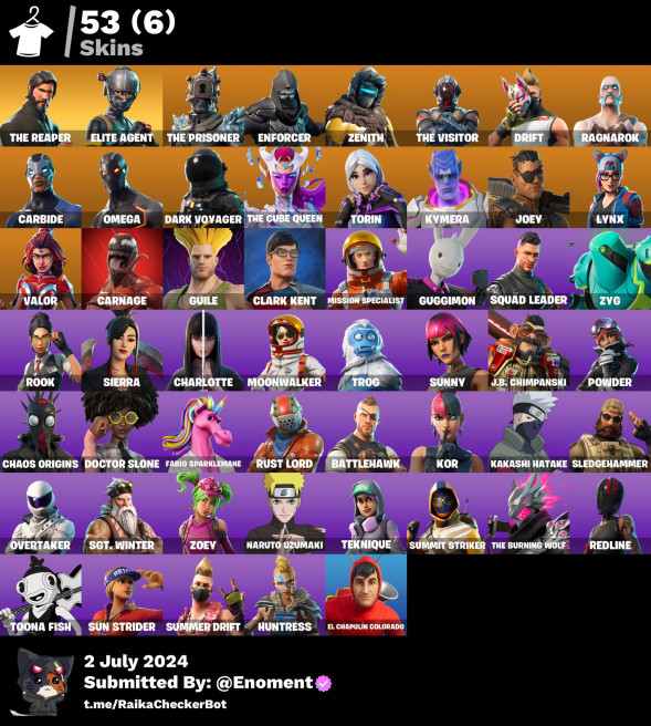 [PC/PSN/XBOX/NINTENDO] 53 สกิน _ รีปเปอร์ _ เจ้าหน้าที่ชั้นยอด _ คาร์ไบด์ _ Ragnarok / Take L mu31