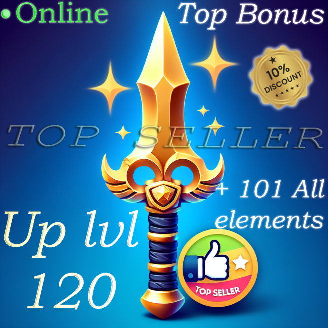 Fallanster : commande up lvl 1 a 120 + Pack parchotage +101 all elements + Top bonus