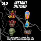 [PC] All 6 new Fasnacht glowing masks (Pig, turkey, robot, unicorn, minotaur, alien (instant delivery)