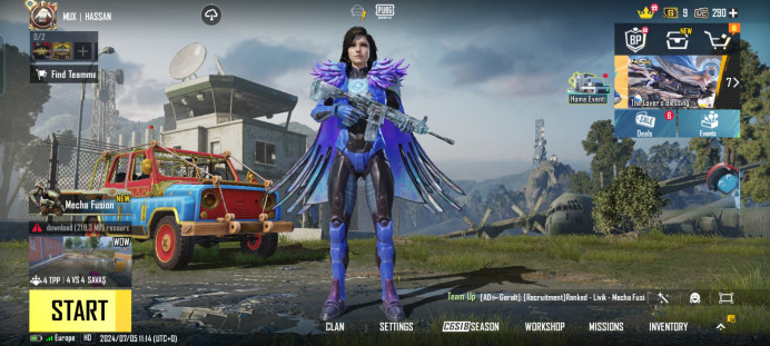 Level 61 (With RP) 76 Sets / 76 Weapon skins / 48 Emotes / GLACIER LVL 5 / 9 MORE GUNS / 30 MYTHICS / 290 UC / RANKED CROWN / ROOMCARDS -PUBG155