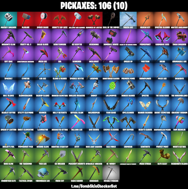 129 SKINS, THE REAPER, ROYALE KNIGHT, BLUE SQUIRE, TAKE THE L, OLD PVE ...