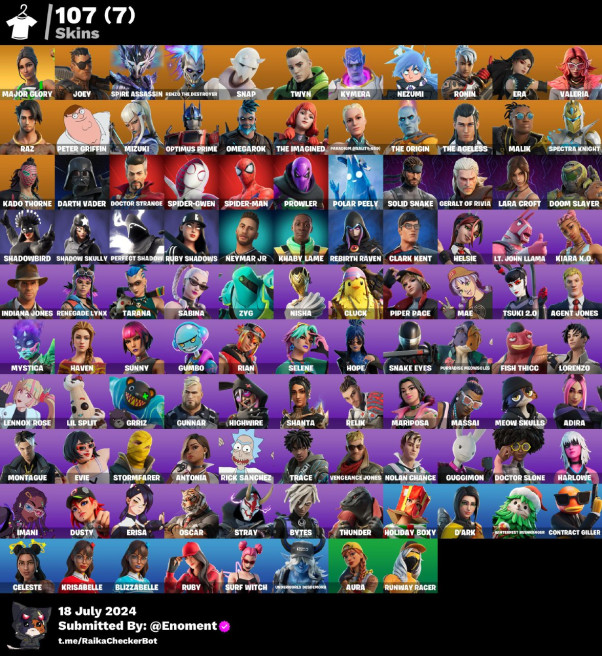 107 skins | Major Glory | Omegarok | Renzo the Destroyer TT30