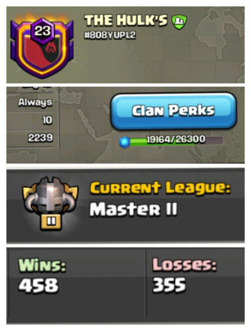 [CC:10] THE HULK’S | LVL 23.7| CWL LEAGUE - MASTER 2 | WARLOG W/L/D:458/355 !! 