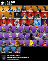 [PC/PSN/XBOX] 45Skins *Naruto Uzumaki* |Kakashi Hatake,Sasuke Uchiha,Blue Striker,Drift,Mandalorian,Deadpool,Skye,Midas,Lexa,Fade| Full Access