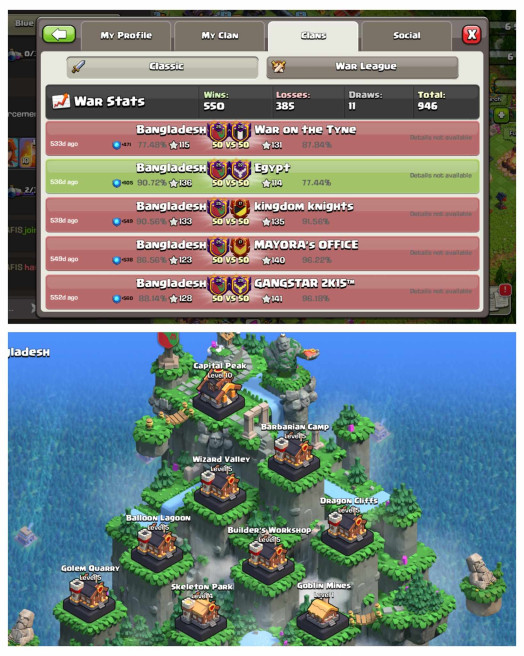 Rare_7 Digit Clan Tag_Champion League 1_Level-25_Capital Hall 10_Positive War Log