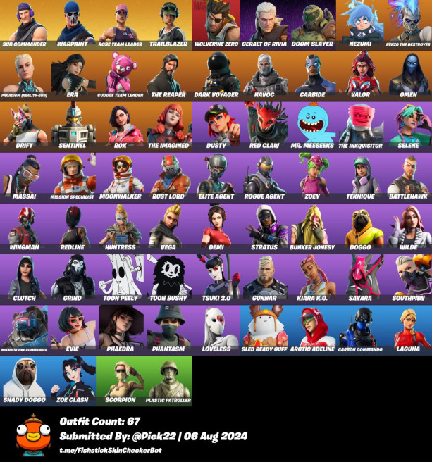 FA - [PSN/XBOX/SWITCH/PC] 67 skins | OG STW | The Reaper | Havoc | Elite Agent | Trailblazer | Rogue Agent | Dark Voyager | Sentinel | 250 VB