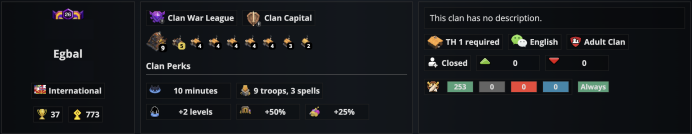 Clan LVL:26■Name:[Egbal] ■Cheapest■Safest■Fast Delivery■Full Access■All infos in images■A6719