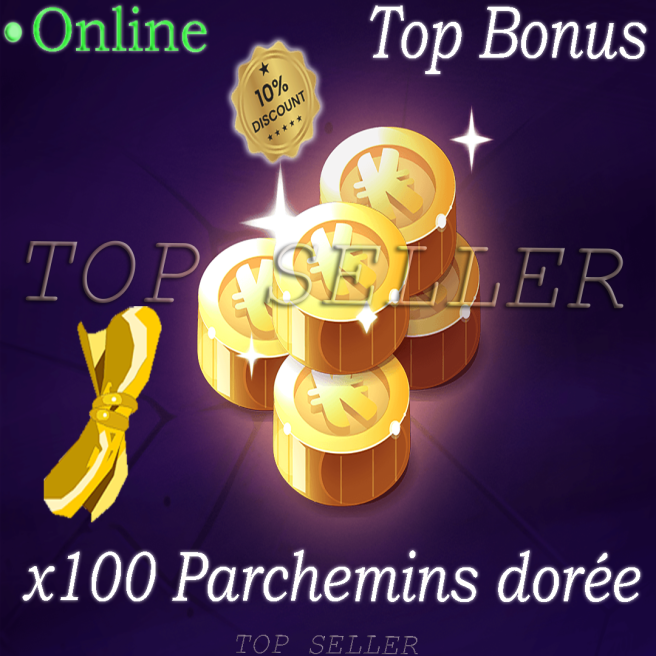 [ Hellmina . Top Seller ] : x100 parchemins doree + Top bonus - Delivery time 5 minutes 