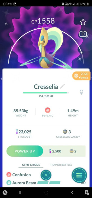 Legendary Shiny Cresselia | 14 lvl