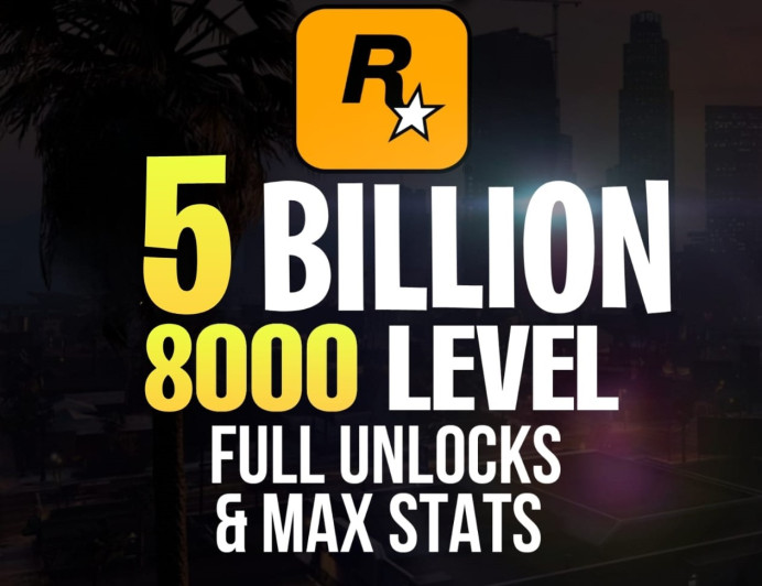 [Rockstar PC] 5 BILLION $ Total 35 Million Pure Cash + 350 LEVEL + FAST RUN | ALL UNLOCK | MAX STATS | ANTI BAN | # MALE FEMALE ANY