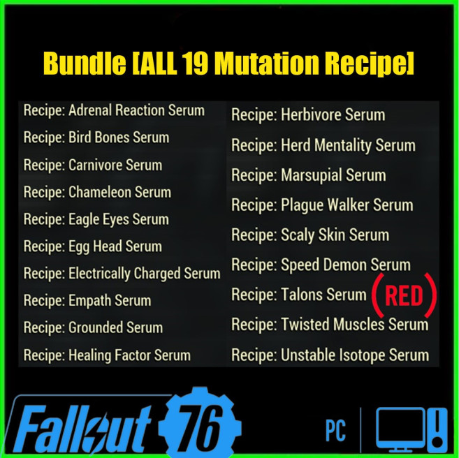 Bundle [ALL 19 Mutation Recipe]