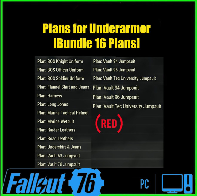 Plans for Underarmor [Bundle 16 Plans]