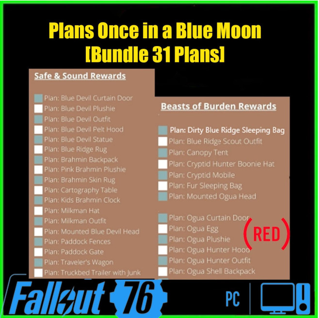 Plans Once in a Blue Moon/Safe and Sound/Beasts of Burden[Bundle 31 Plans]
