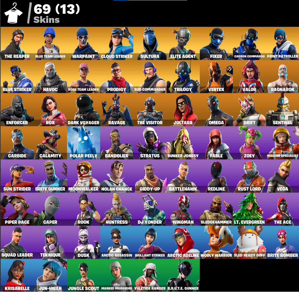 [PC/XBOX] 69 skins | OG STW | The Reaper | Blue Team Leader | Elite ...