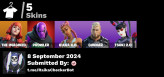 [PC/PSN/XBOX] 5Skins *The Imagined Elite*|Kiara K.O,Gunnar,Prowler,Tsuki 2.0,|Full Access