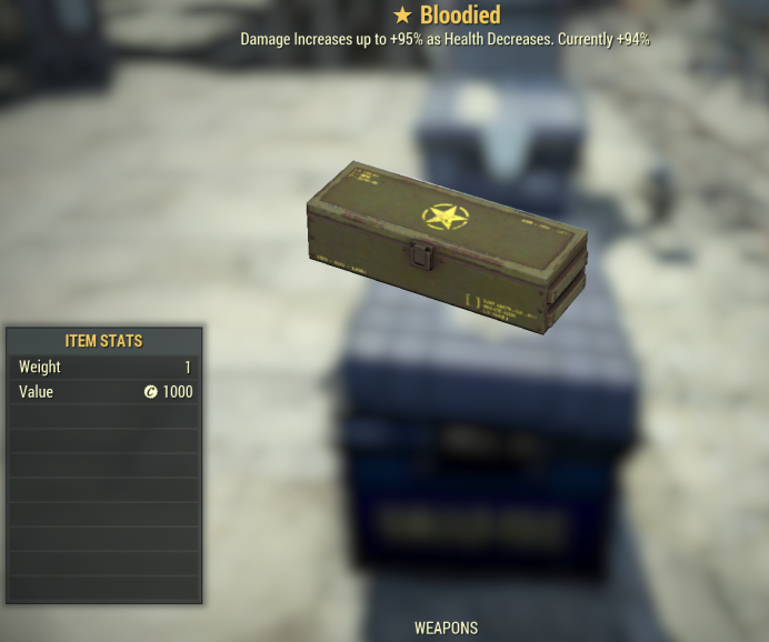 Bloodied [Legendary 1 Star Mod Box]