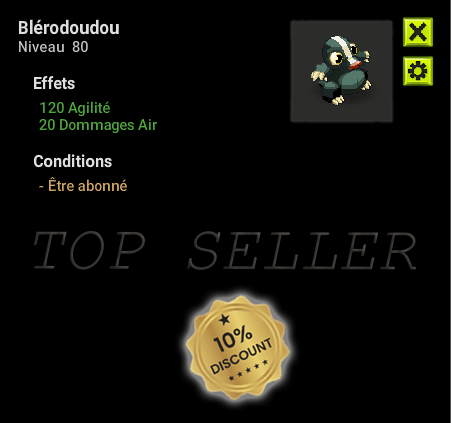 imagiro : Familier Blerodoudou niveaux 100 + 1.000.000 kamas + Top bonus kamas - livraison 2 minutes