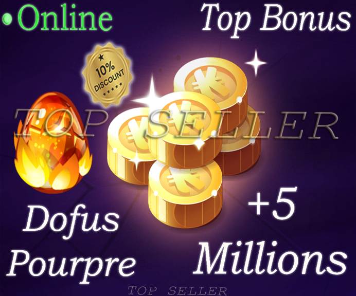Hellmina : Dofus Pourpre + 5 Millions kamas ( 5.000.000 Kamas ) + Top bonus - Delivery time 1 minute