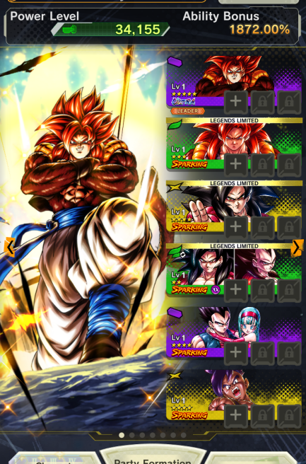 LVL130/// GT Team. Ultra SS4 gogeta+ 7 legends limited +60 SP