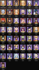 NA | AR 55 | 9 + 3 Leg | Ayaka | Ganyu ( Amos' Bow ) | Cyno | Hu Tao | Yoimiya | Tighnari | Mona | Jean | Diluc C1 |