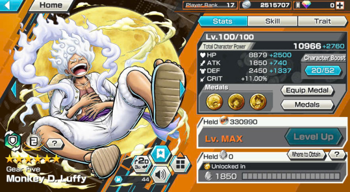 BR226-4/3 Ex Meta Max(Shank V4+Luffy Gear 5+Lucci+Roger V1)+Good Medal+Grap Max+King Max+Donflamingo Max+S-Hawk+Rayleigh+Kaku+Oden-Support 126%